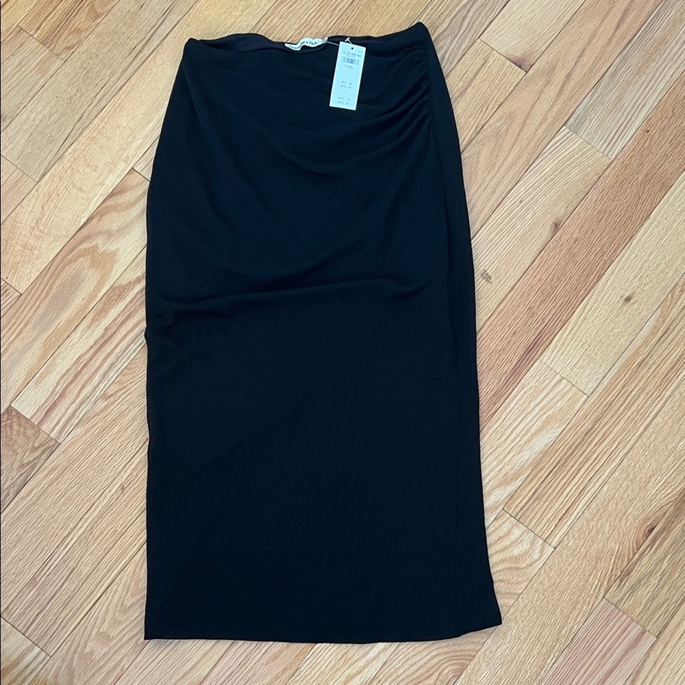 NWT Abercrombie Elegant Black Women's Midi Skirt
